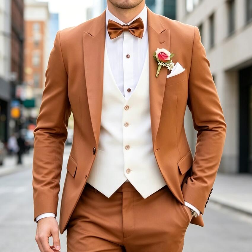 Men'S Formal Wear Waistcoat - Nuovo Completo Classico da Uomo 3