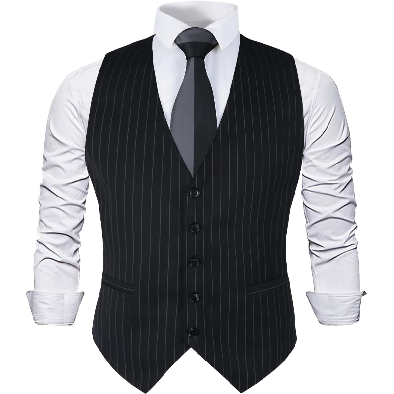 Men'S Formal Wear Waistcoat - Gilet da uomo a righe per