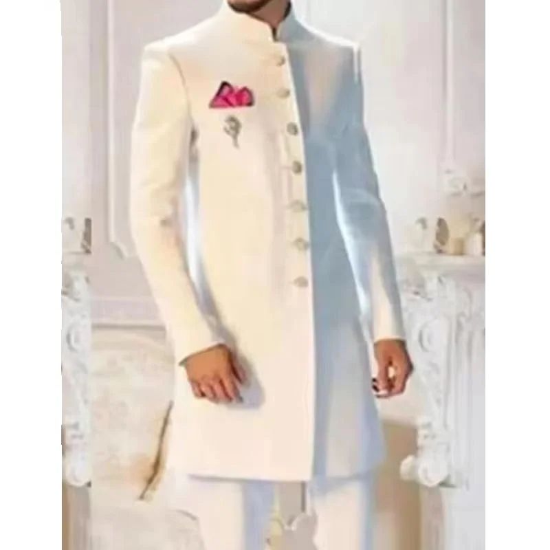 Men Formal Wear Indian - Nuovo Abito Classico Bianco da Uomo,