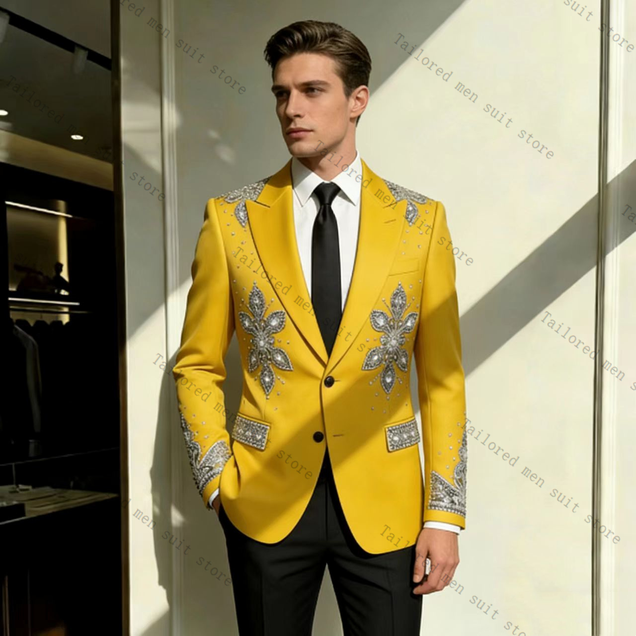 Formal Wear For Men Yellow - Completo Giallo da Uomo 2 Pezzi