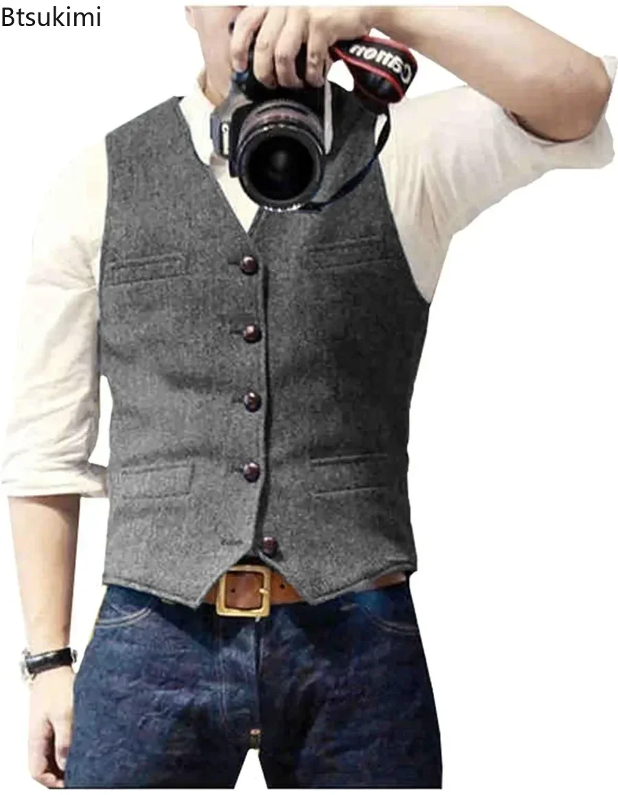 Men'S Formal Wear Waistcoat - Gilet da uomo vintage 2026 con