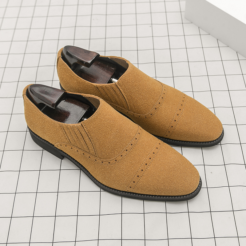 Formal Wear For Men Yellow - Mocassini Retrò da Uomo in Pelle