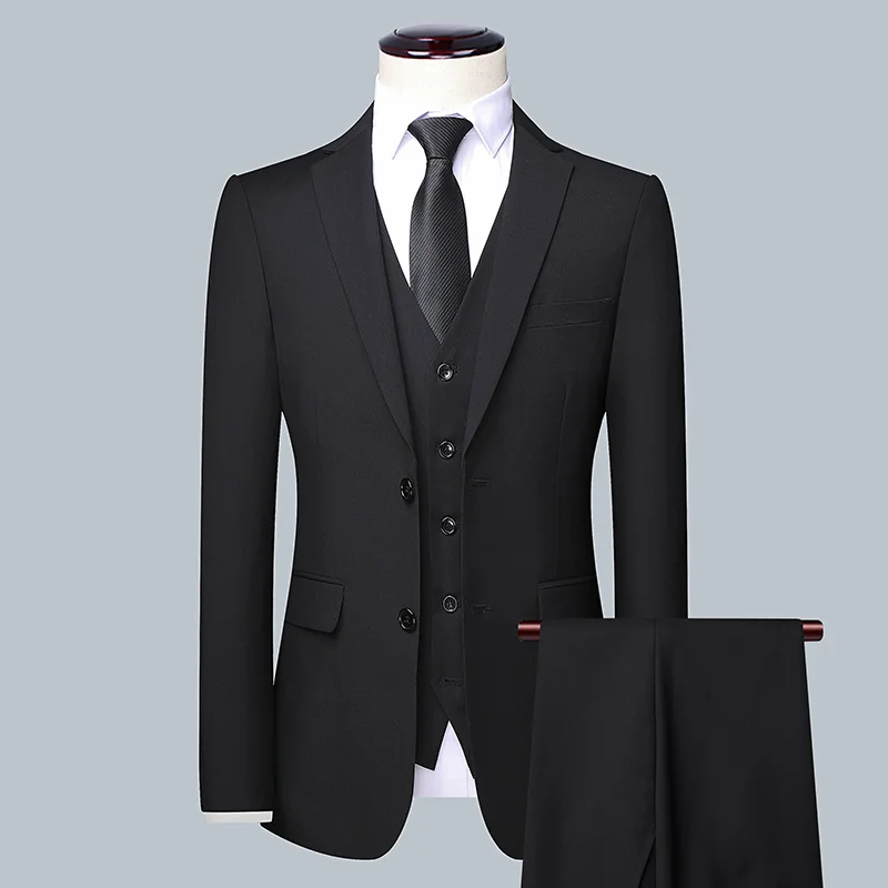 Men Formal Wear Wedding - Abito da uomo in tinta unita