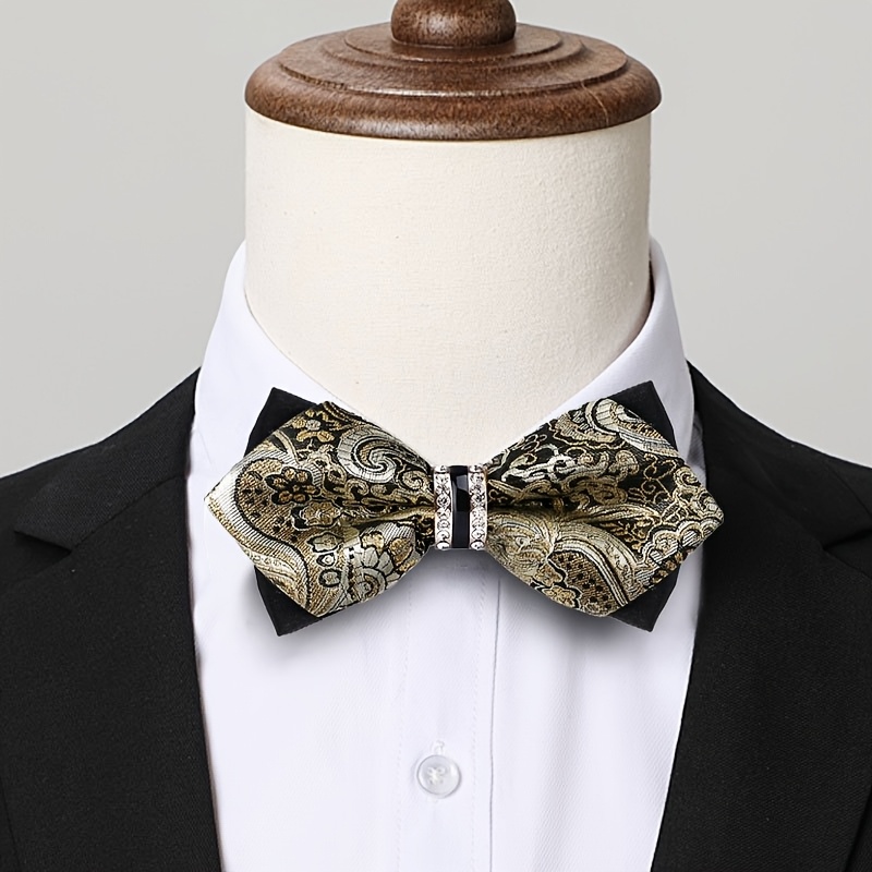 Formal Wear For Men Yellow - Papillon da uomo in raso jacquard
