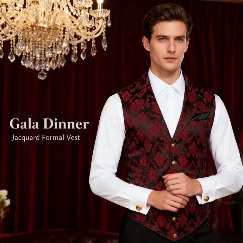 Gilet slim fit in stile retrò  - Men'S Formal Wear Waistcoat recensione e prezzo