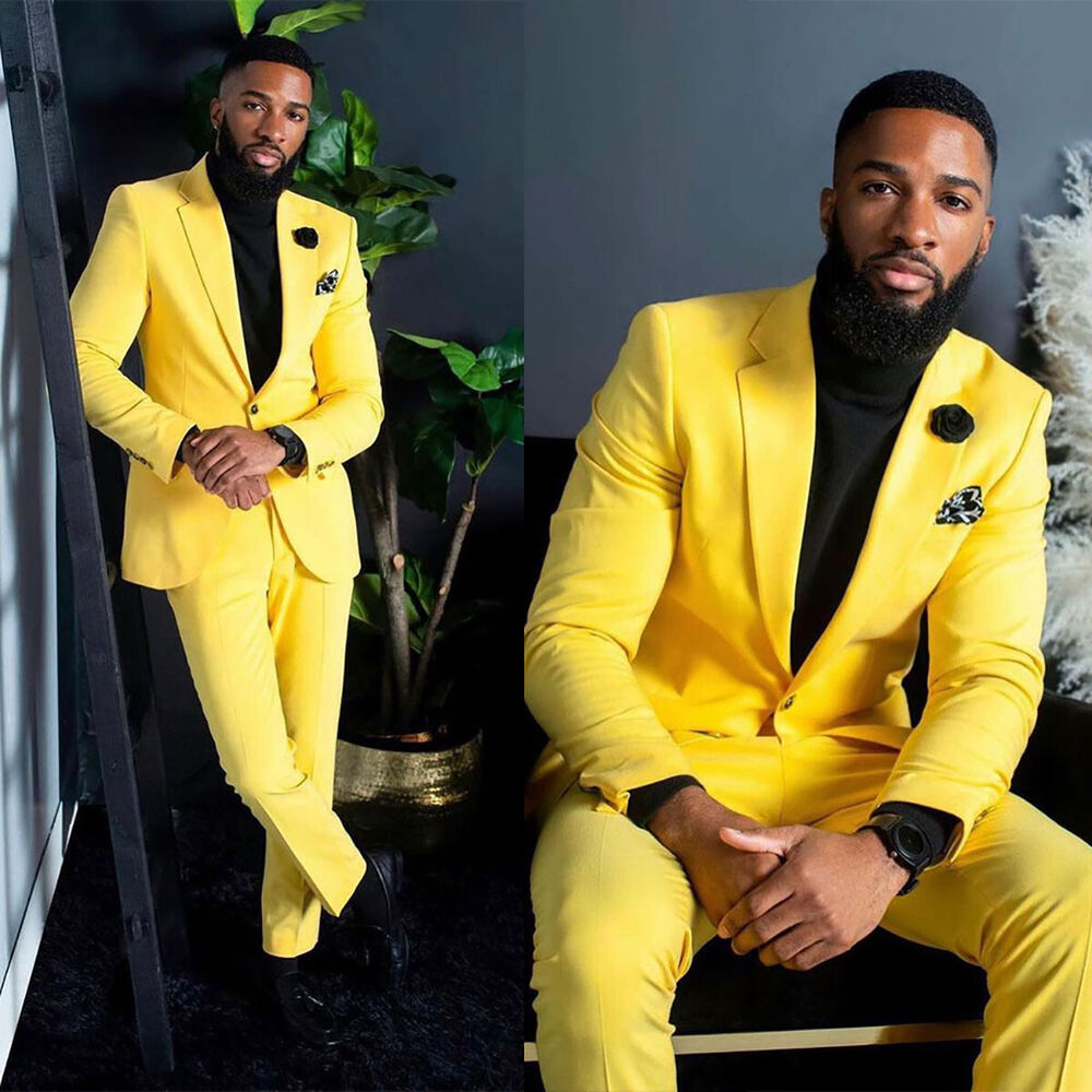 Abiti Gialli da Uomo Slim Fit  - Formal Wear For Men Yellow recensione e prezzo