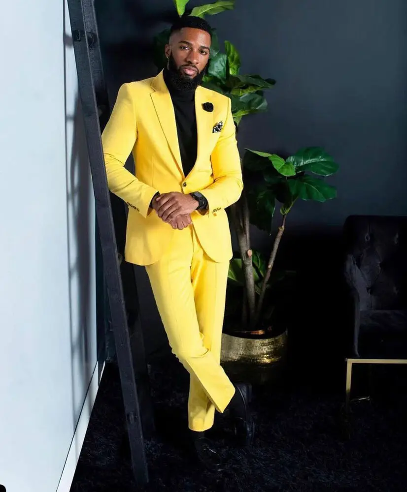 Abiti Gialli da Uomo Slim Fit  - Formal Wear For Men Yellow recensione e prezzo