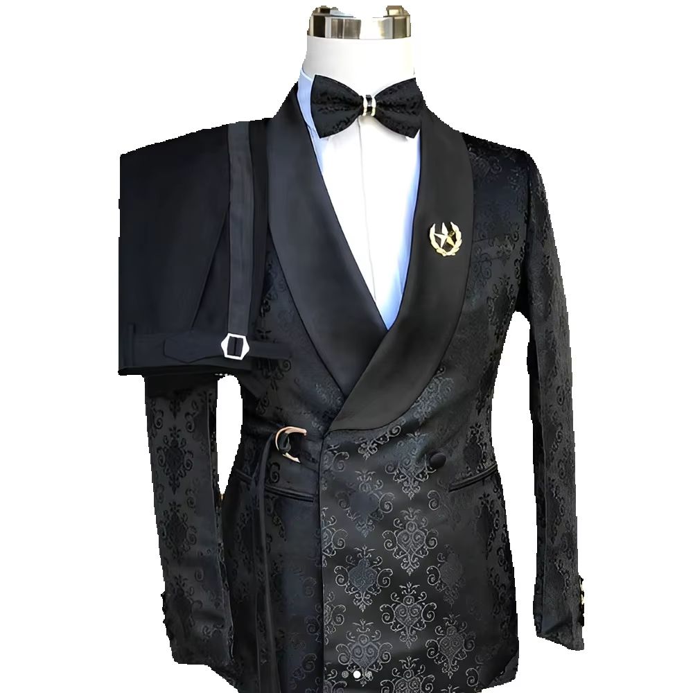 Abito da uomo modello nero 2 p - Men Formal Wear Wedding recensione e prezzo