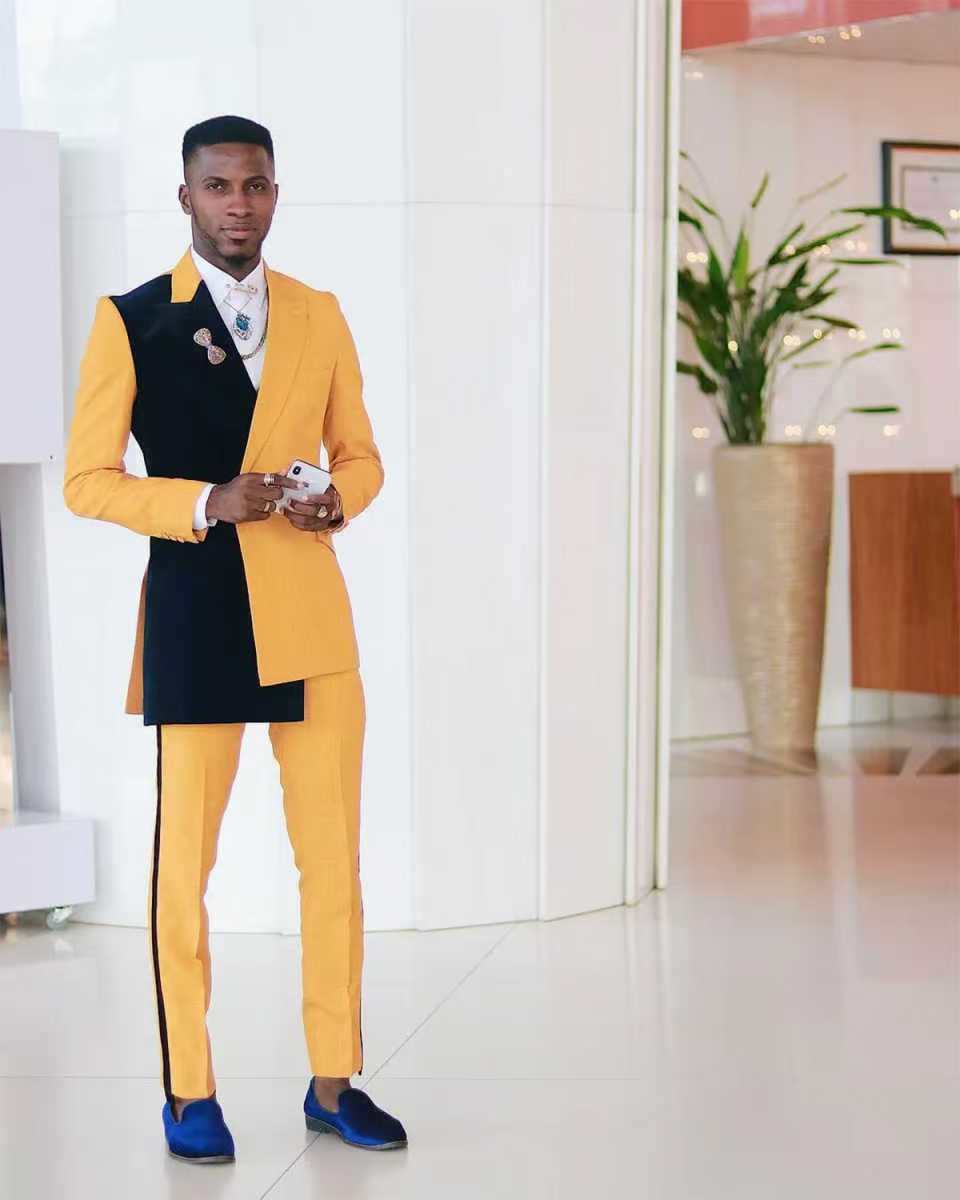 Completo da uomo nero giallo S - Formal Wear For Men Yellow recensione e prezzo