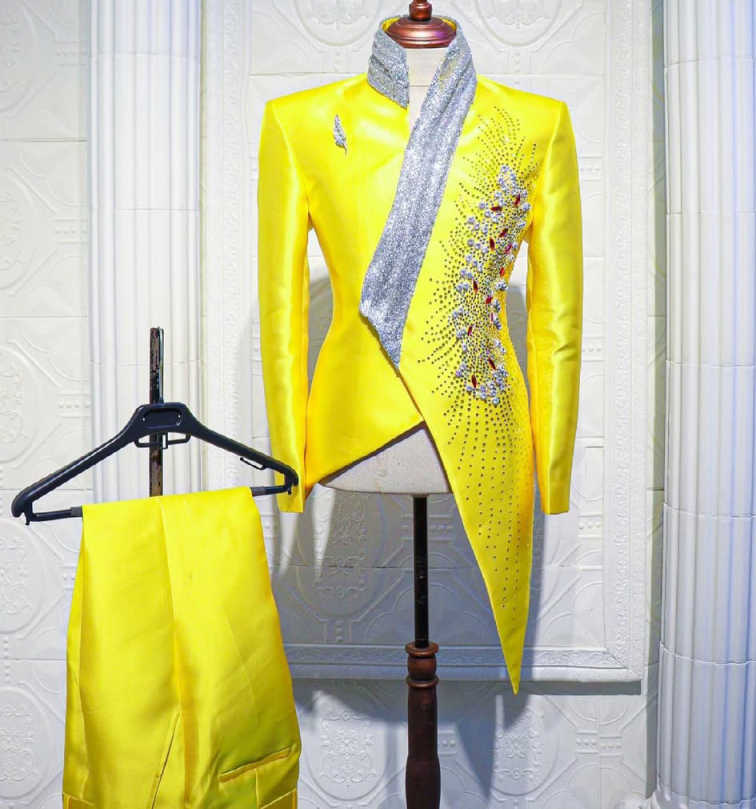 Smoking da sposa gialli alla m - Formal Wear For Men Yellow recensione e prezzo