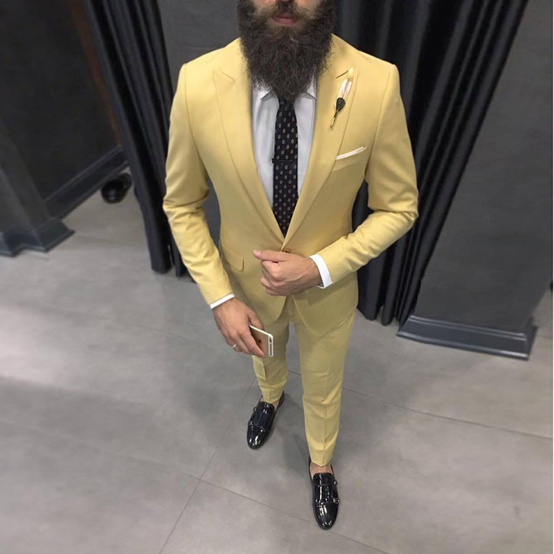 2025 Ultimi abiti da uomo gial - Formal Wear For Men Yellow recensione e prezzo