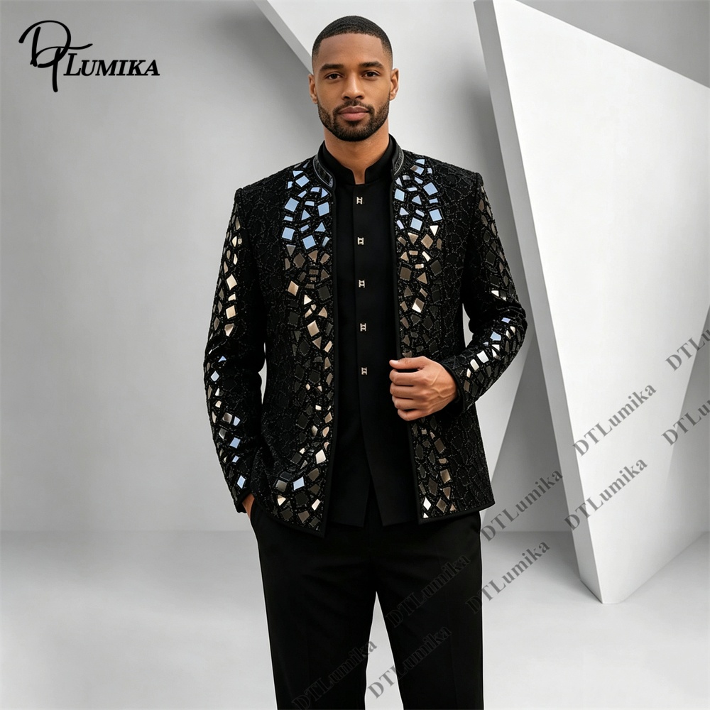 Completo da Uomo Nero con Coll - Men'S Formal Wear For Office recensione e prezzo