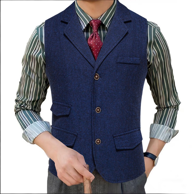 Gilet da uomo in tweed a spina - Men'S Formal Wear Waistcoat recensione e prezzo