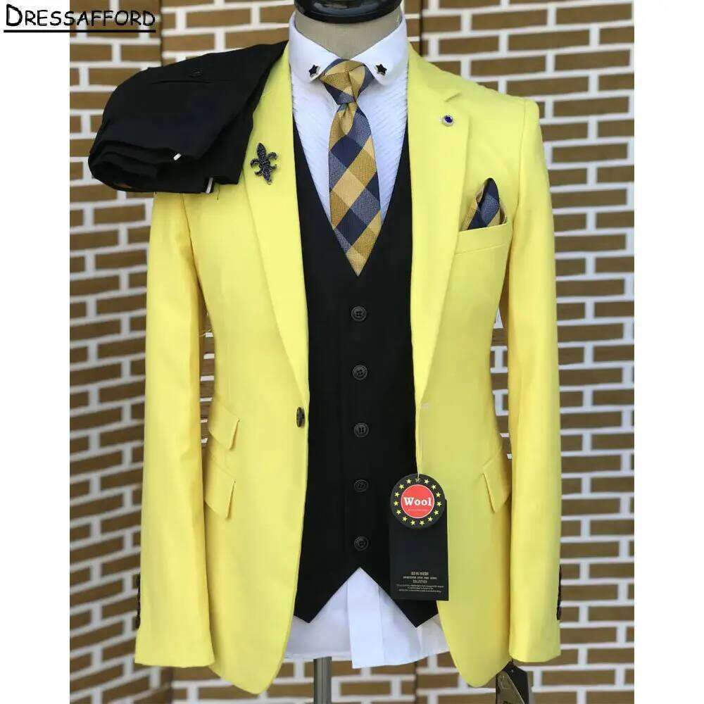 Elegante Completo Giallo da Uo - Formal Wear For Men Yellow recensione e prezzo